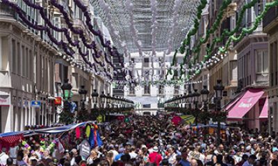 Calle Larios durante la Feria de Málaga